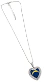 NFL San Diego Chargers Reversible Crystal Heart Pendant with 16" Chain