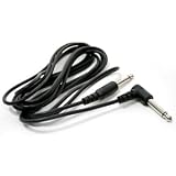 Black Guitar Lead Cable: 10ft / 3m (Straight Jack to Jack) Leads / Cables for Electric, Bass & Acoustic Guitars, Keyboard, Digital Piano