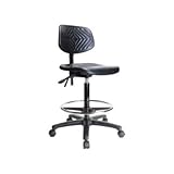 Perch Ergonomic Industrial Chair w/Footring 22" - 32" (Hard Floor Casters)