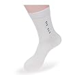 Landisun 3 Pairs Bamboo Mens White Crew Socks BS5019