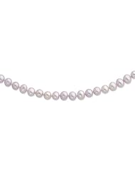 Sterling Silver 8-9mm Lavender Freshwater Cultured Pearl Necklace