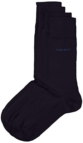 Hugo Boss Men's 2 Pair Plain 75% Cotton Socks 8.5 - 11 Men's Dark Blue
