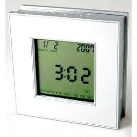 MAGIC CLOCK LCD - ALARM - SILVER GREAT GIFT NEW GADGET