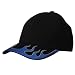 Fitted Flame Cap-Black Blue Grey