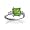 14K White Gold Square Genuine Peridot Art Deco Ring Size 4