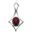 14K White Gold Mozambique Garnet Pendant