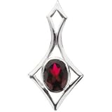 14K White Gold Mozambique Garnet Pendant