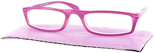 Cool-Aide Single Vision Half Frame Designer Reading Glasses, Passion Fruit, +2.00
