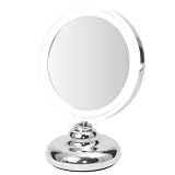 Led Illuminated Compact Table Mirror - 5x Magnified -battery Operated