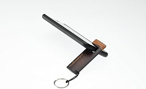 Handmade Eco Friendly Portable Bamboo Phone Stand Kickstand - Up-Cycled from The Loudbasstard Bamboo Speakers. (Charcoal Black Color)