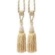 Pair of Ivory and Antique Gold Jane Tassels