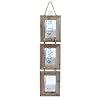 WOODEN SHABBY CHIC TRIPLE PORTRAIT HANGING PHOTO FRAME BY COUNTRYSIDE INTERIORS