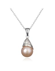 Peach Freshwater Pearl Pendant-18"