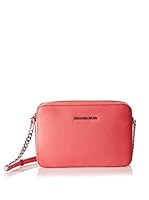 Michael Kors Bandolera Jet Set Travel Large Saffiano Crossbody (Coral)