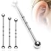316L S. Steel Noched Industrial Barbell, 14G - 1 1/2" Long (Sold As Pair)