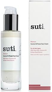 Honour Coconut & Roses Face Cream with Bonus Rose Water Organic Facial Spritz 50 ml by Suti