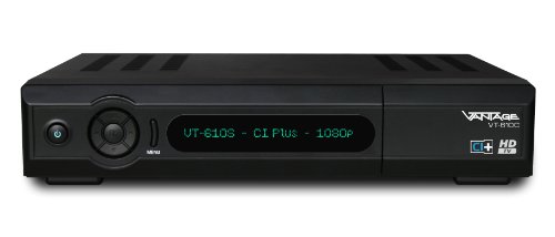 Vantage VT-610c HDTV TwinTuner Kabel-Receiver (CI-Schalt, Full-HD, HDMI, Upscaler 1080p, Conax-Kartenleser) schwarz