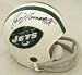 Joe Namath Autographed/Hand Signed New York Jets Throwback Mini Helmet