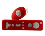 Invero Wii Red Controller and Nunchuck Silicon Skin Cover for Nintendo Wii Remote Control