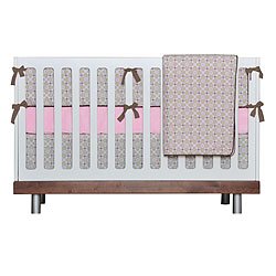 Geox Pink 5 Piece Crib Bedding Set