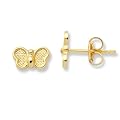 Miore Kinder-Ohrstecker Schmetterling 750 Gelbgold MK032E