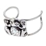 925 Sterling Silver Crystalline Gem Frog Toe Ring