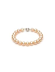 14KT Yellow Gold Beautiful 8.0-8.5mm Round Pink Freshwater Pearls make up this Stunning Bracelet.