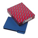 Interior Folder, Letter, 1/3 Cut Tab, .75 Expansion, Navy, 100/Box SMDH163NY