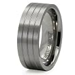 Grooved Titanium Ring (Sizes 8-12)