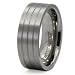 Grooved Titanium Ring (Sizes 8-12)