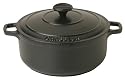 Chasseur Cast Iron 20cm, 2.5ltr Round Matt Black Casserole