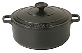 Chasseur Cast Iron 20cm, 2.5ltr Round Matt Black Casserole