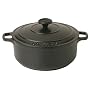 Chasseur Cast Iron 20cm, 2.5ltr Round Matt Black Casserole