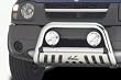 Ultimate Bull Bar 3 in. Dia. Chrome Plated Stainless w/Stainless Steel Skid Plate Tow Hooks Must Be Removed