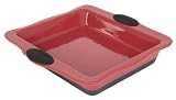 Delys-By-Crealys - 506502 - Plat Carré en Céramique - Rouge / Noir