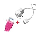 IPOD CLASSIC 160GB CHARGER MAINS WHITE + FUNKY PINK SOCK