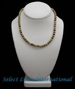 White Faux Leather Necklace Bust Jewelry Display 10