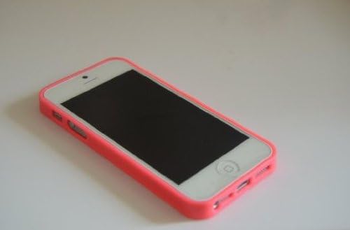 Supwiser-Lovely Soft Trim Ultra High Clear Back Hard Cover Bumper Case for iPhone 5 5G (*Hot Pink)