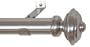 Window Curtain Rod / Drapery Rod 18 Inch - 48 Inch Stacked Rd Nickel
