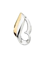 14K White Gold /Yellow Gold 28.50X15.88 mm Two Tone Chain Slide
