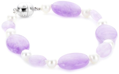 Sakura Damen-Armband Amethyst und Perle AM096