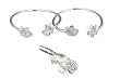 Flower .925 Sterling Silver West Indian Baby Bangles (Pair)