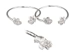 Flower .925 Sterling Silver West Indian Baby Bangles (Pair)