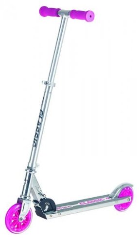 Point Mini Scooter Classic 4 - 5" Rollen - Aluminium mit Stahl-Gabel, wei&szlig;-rosa, S