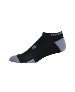 Under Armour Men's Resistor No Show Socks,pack of 6, Black, Medium