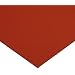 CS Hyde Silicone Rubber, Commercial Grade, Acrylic Adhesive, 0.125" Thick, 50 Durometer, Red, 12" Width, 12" Length