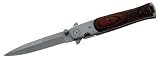 Herbertz Ab 18 Jahren -Herbertz Einhandmesser, AISI 420, mattierte Klinge, Pakkaholz, Gürtelclip