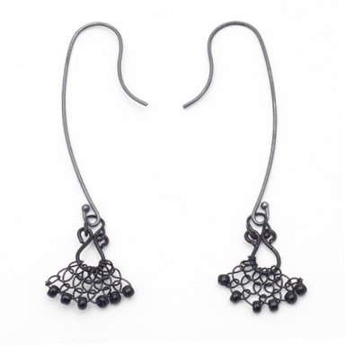Mini Lace Hook Earrings by Judith Brown (Long)