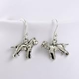 Pit Bull Sterling Silver Earrings
