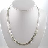 15 strand x 19' long Liquid Silver Necklace, #10271